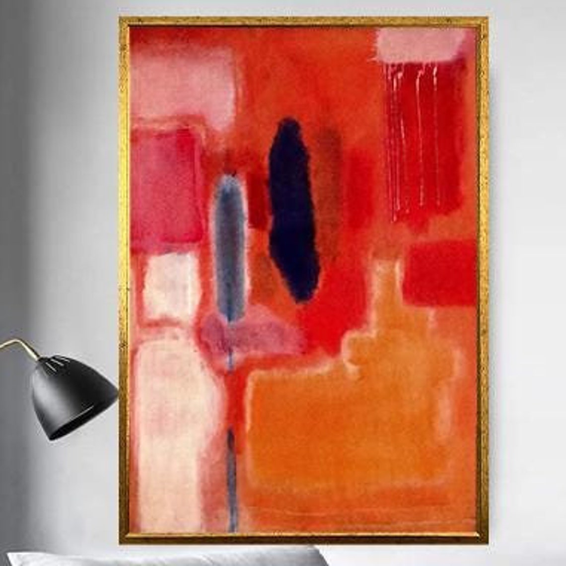 Rothko Style Warm Red Orange Color Field Abstract Art Poster - Image 5