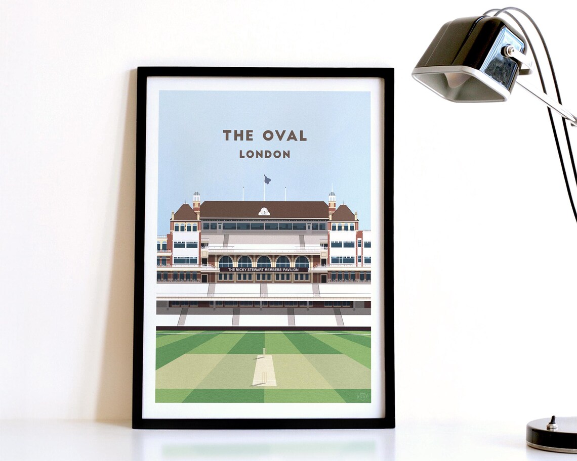 England Cricket Poster, The Oval Ground London