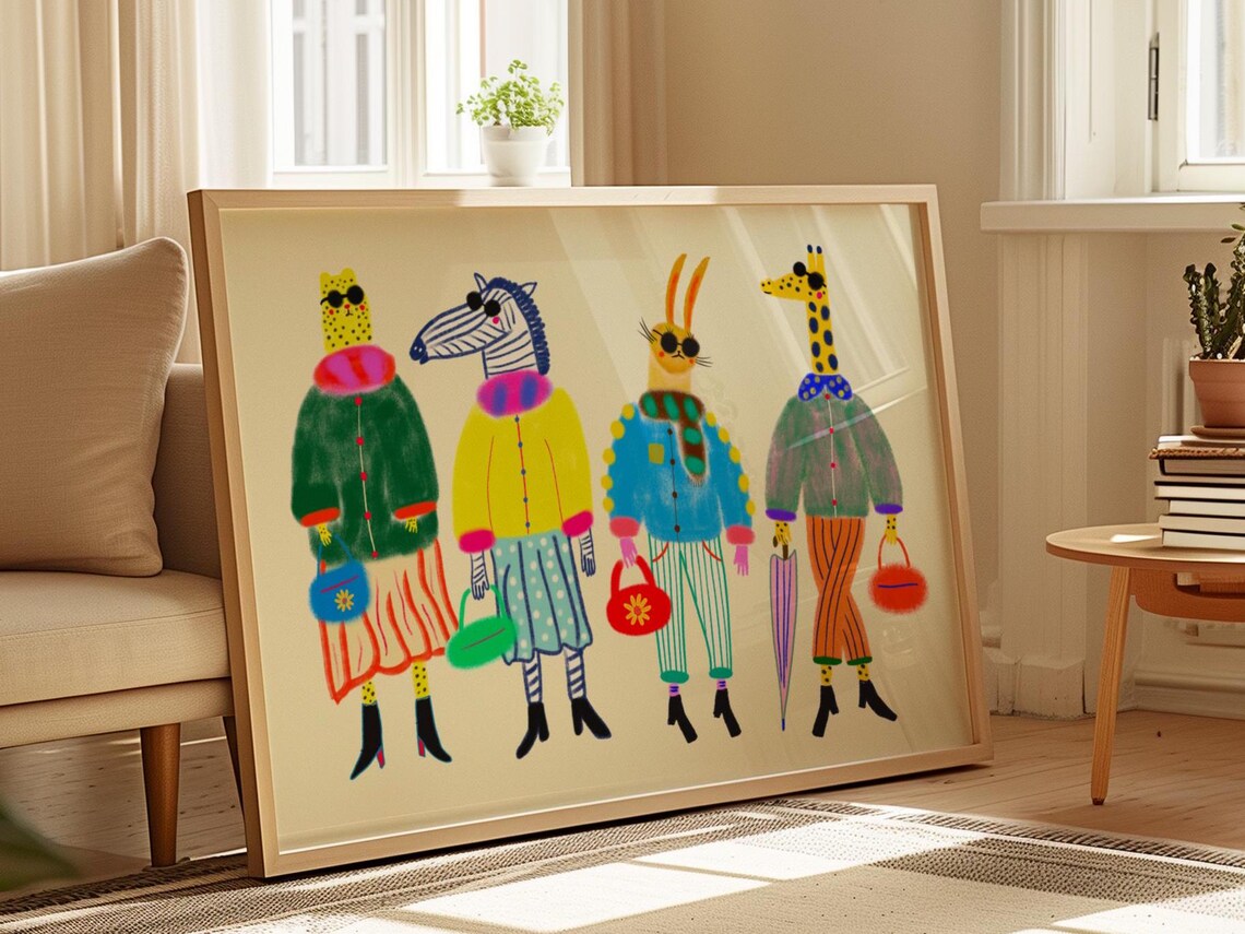 Fashion Week Art Print, Home Decor Illustration