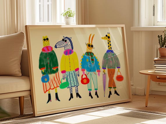 Fashion Week Art Print, Home Decor Illustration
