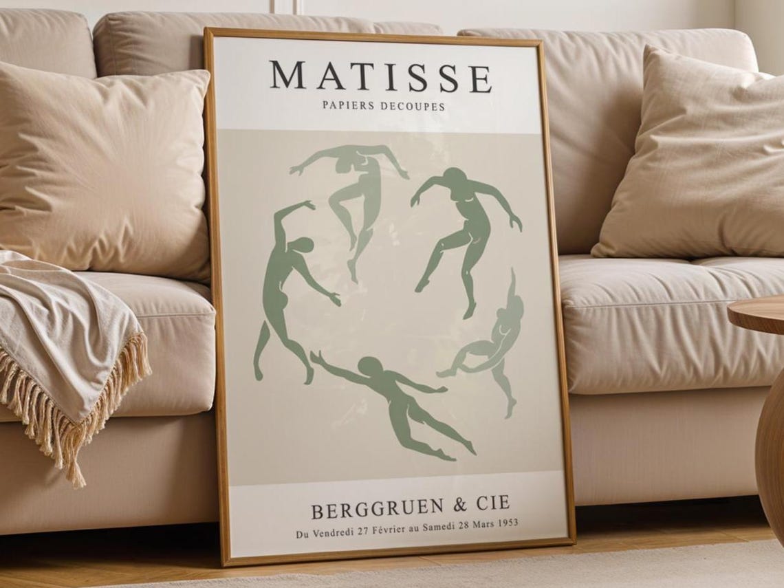 Henri Matisse The Dance Sage Green Abstract Gallery Art Poster