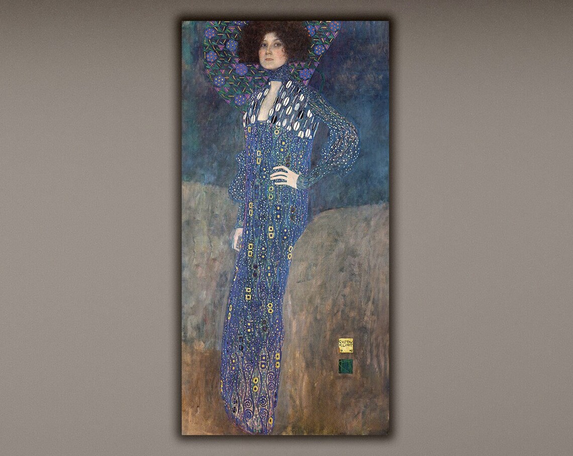Klimt's Emilie Louise Flge Portrait, Art Nouveau Poster