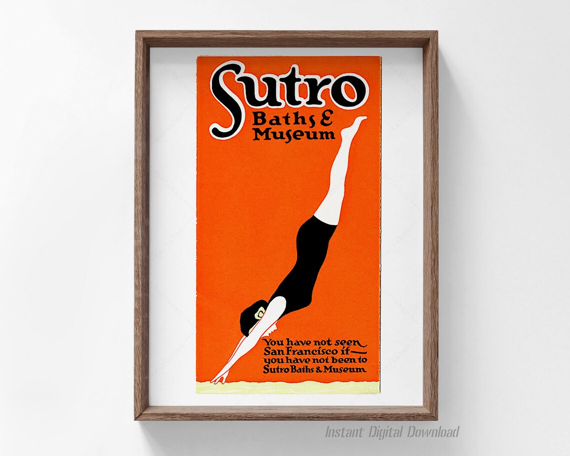 Sutro Baths, San Francisco Local Travel Poster Print - Image 4