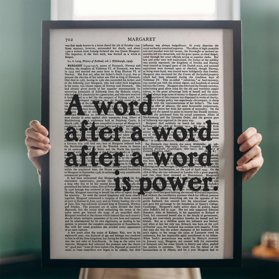 Margaret Atwood A Word After A Word After A Word Is Power Quote Poster - Image 4