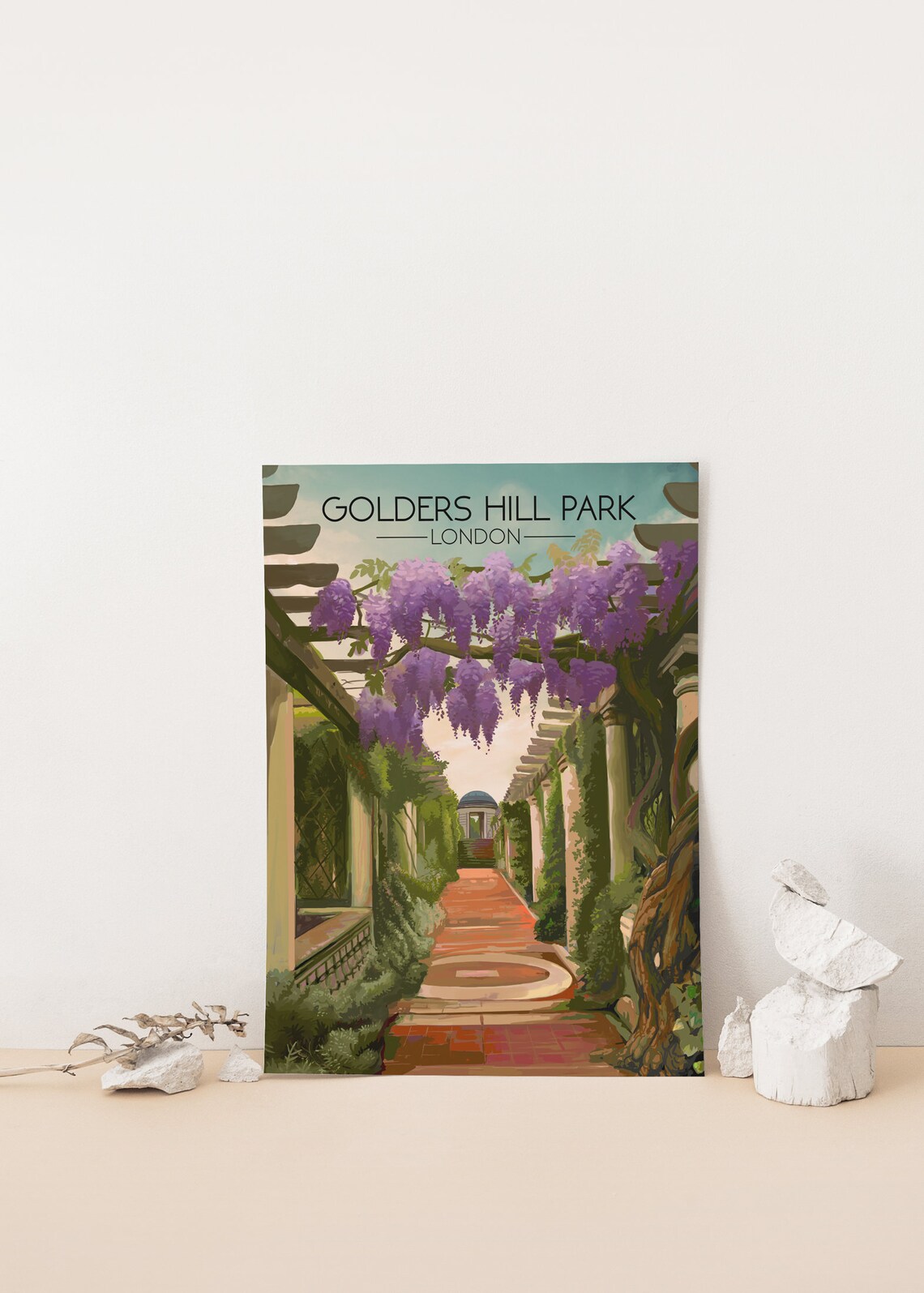 Golders Hill Park London Travel Poster Print - Image 4