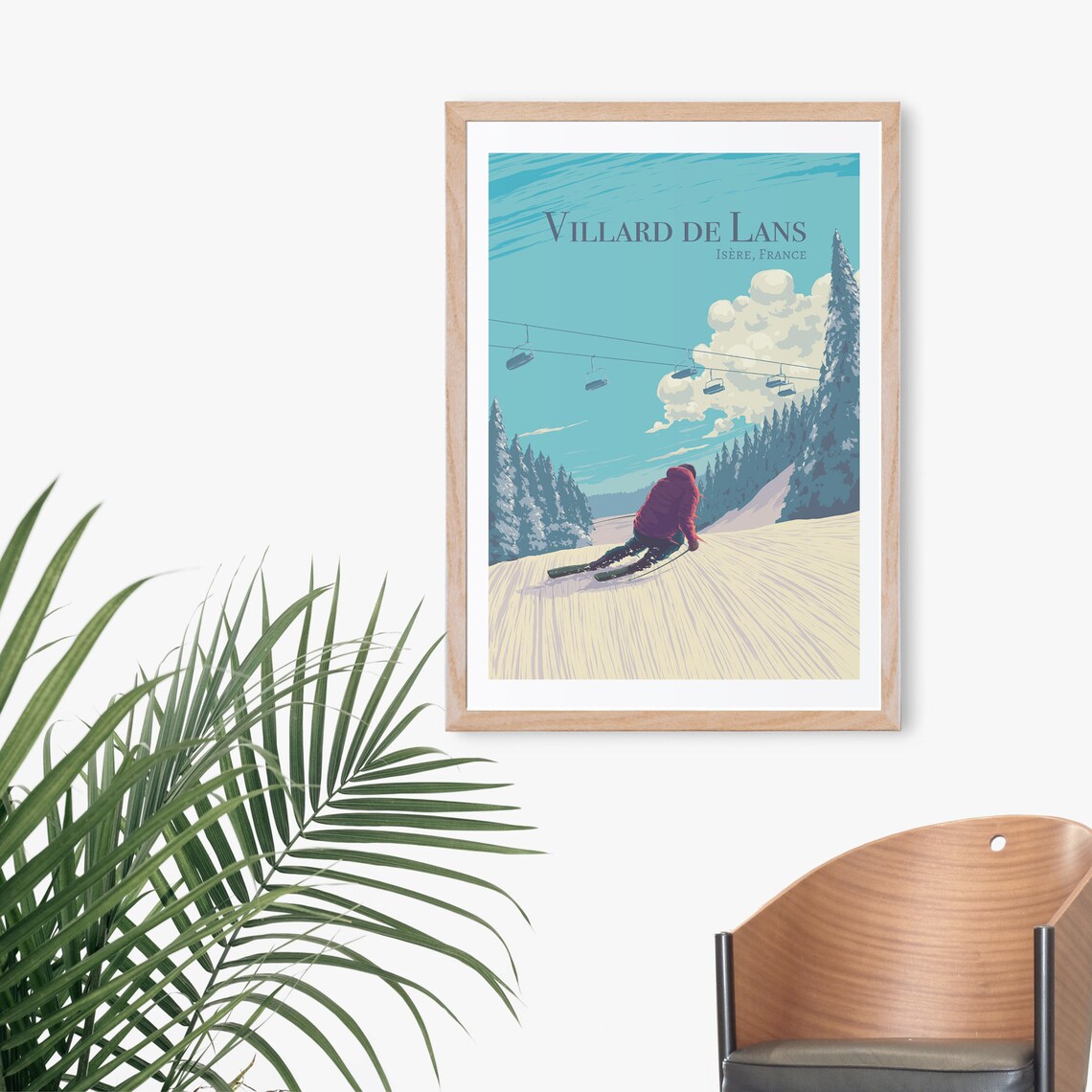 Villard De Lans Vintage Travel Poster, French Alps - Image 3