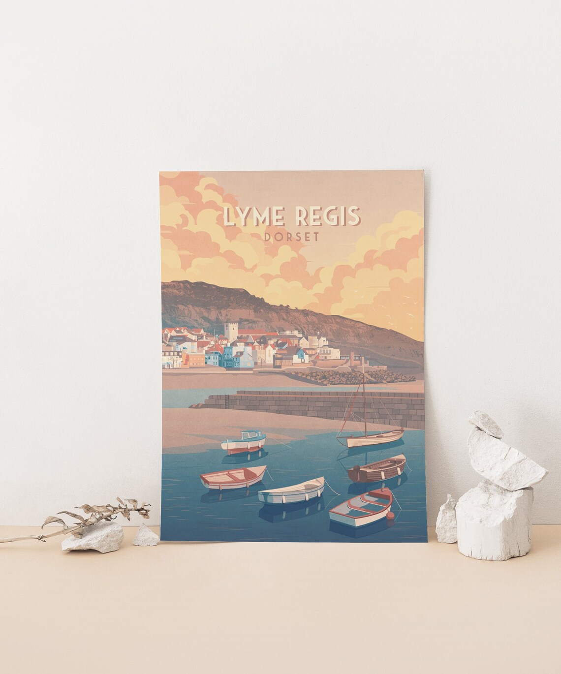 Lyme Regis Vintage Travel Poster, West Dorset Print - Image 4