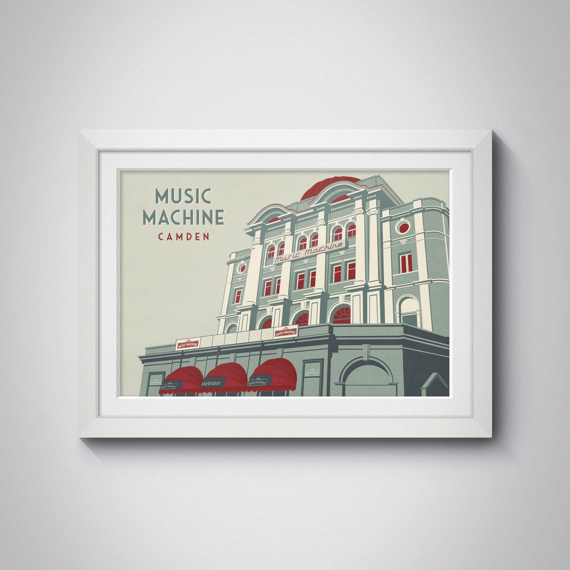Music Machine Camden Iconic Music Venue Building Travel Poster - Image 4