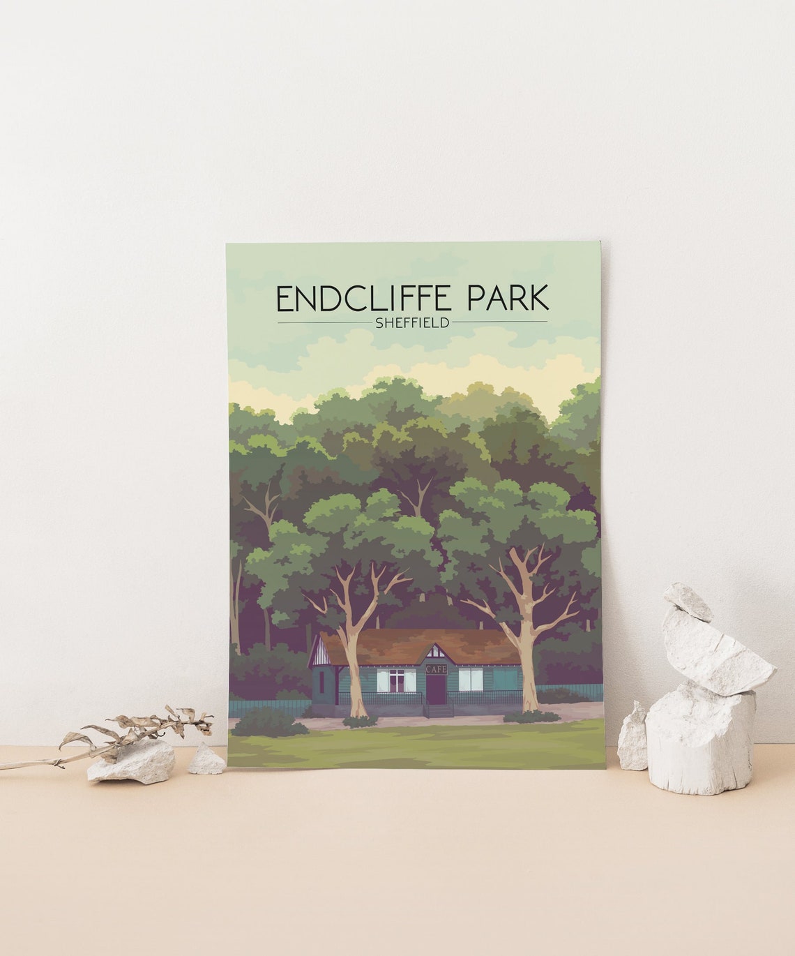 Endcliffe Park Sheffield Woodland Cafe Pavilion Woods Poster - Image 4