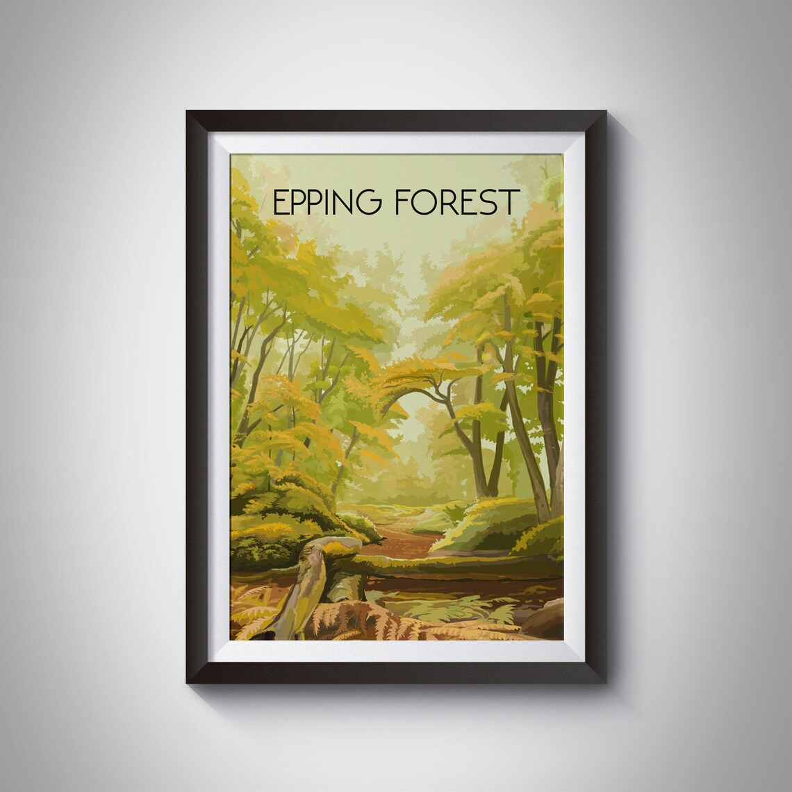Epping Forest Vintage Travel Poster, Essex Landscape