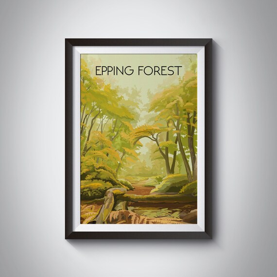 Epping Forest Vintage Travel Poster, Essex Landscape