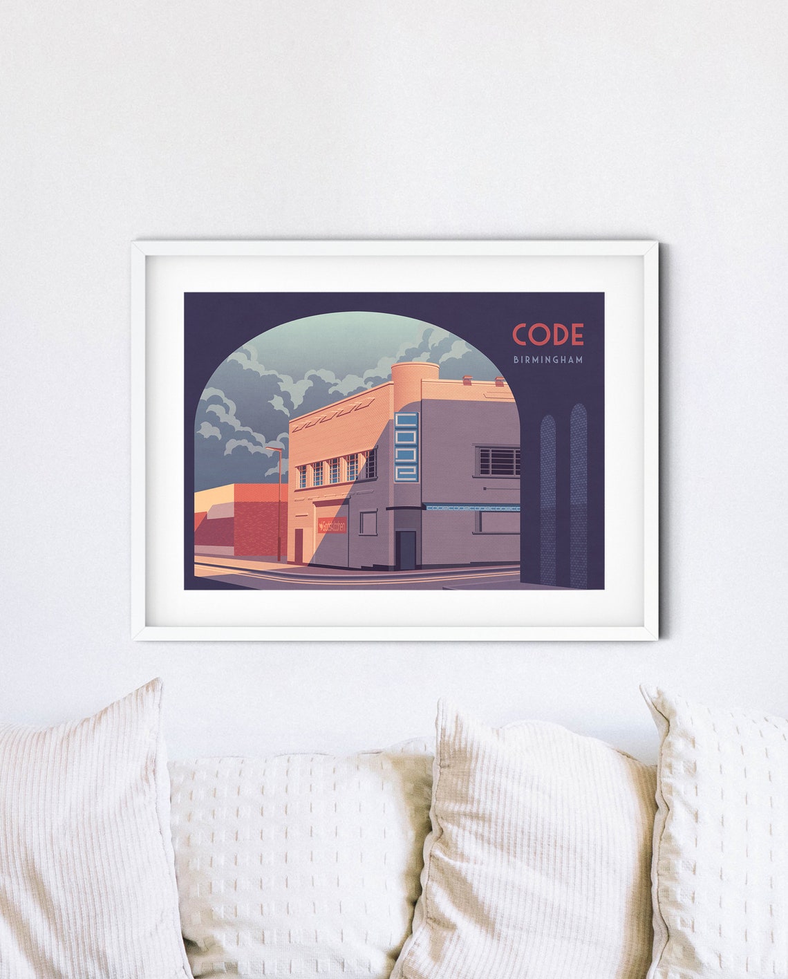 Code Birmingham Nightclub Building Digbeth Rave Venue Travel Poster - Image 3
