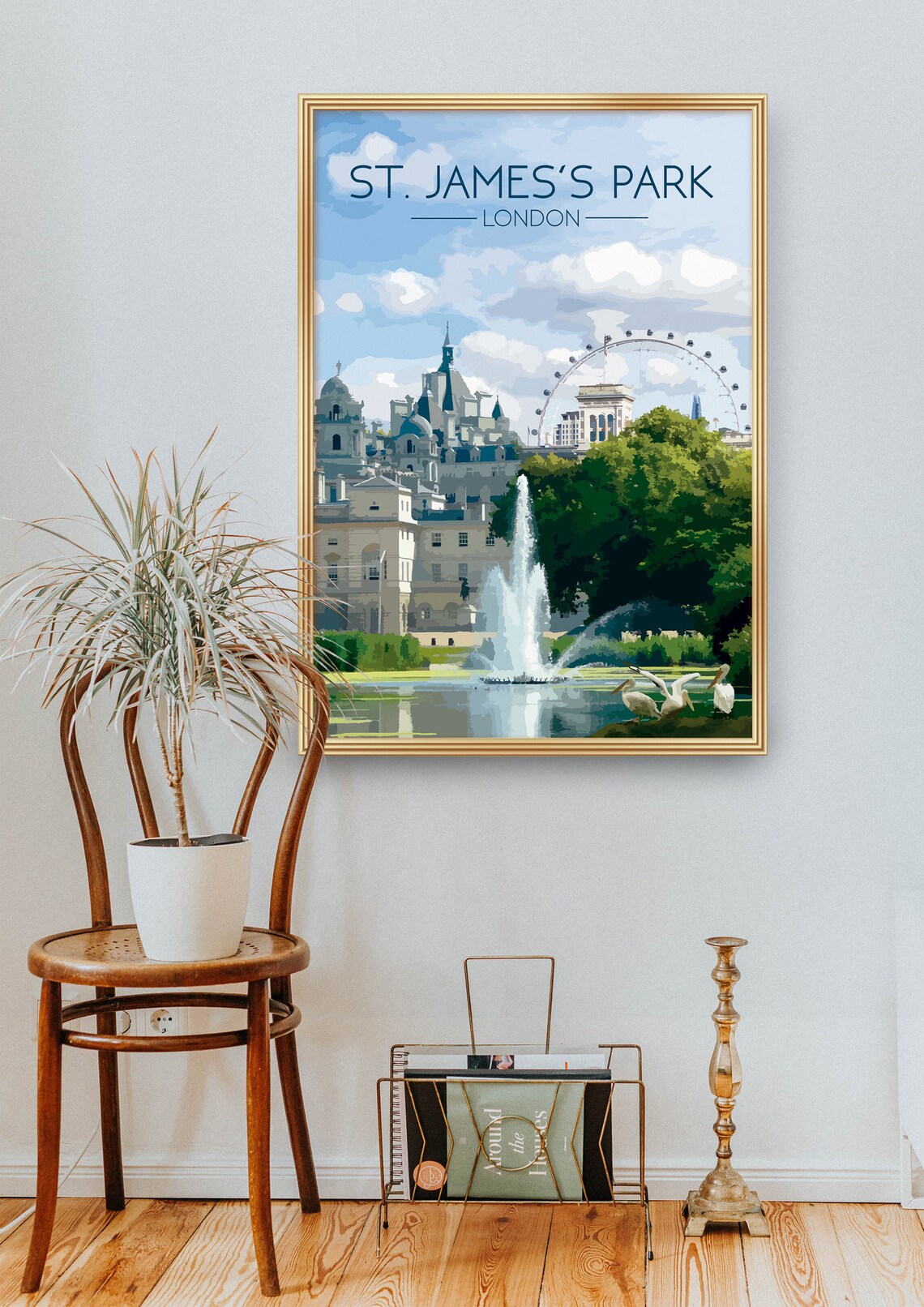 St James's Park London Retro Travel Poster - Image 2