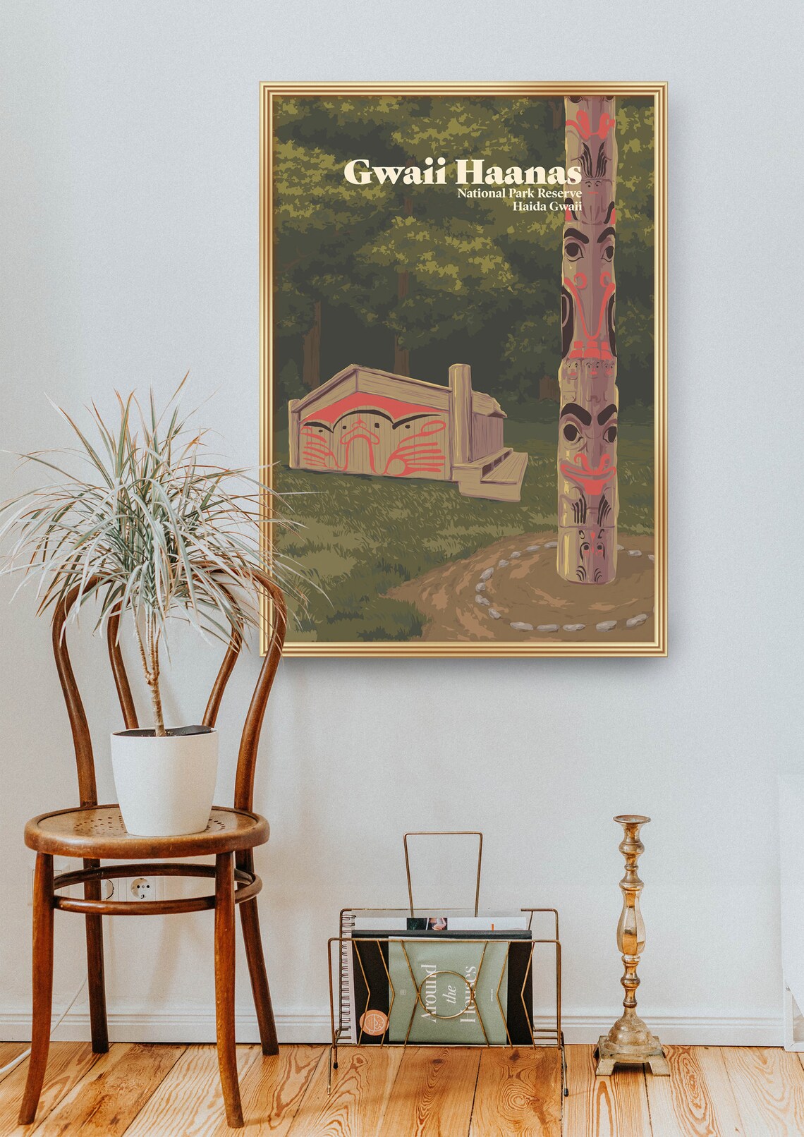 Gwaii Haanas National Park Reserve Haida Totem Pole Travel Poster - Image 2