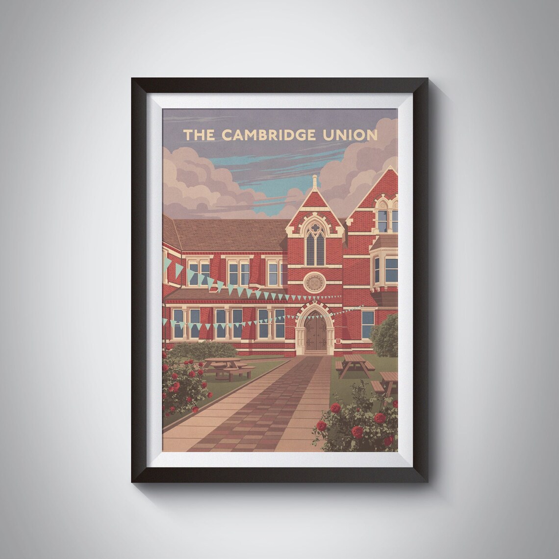 The Cambridge Union Debating Society Red Brick Building Poster