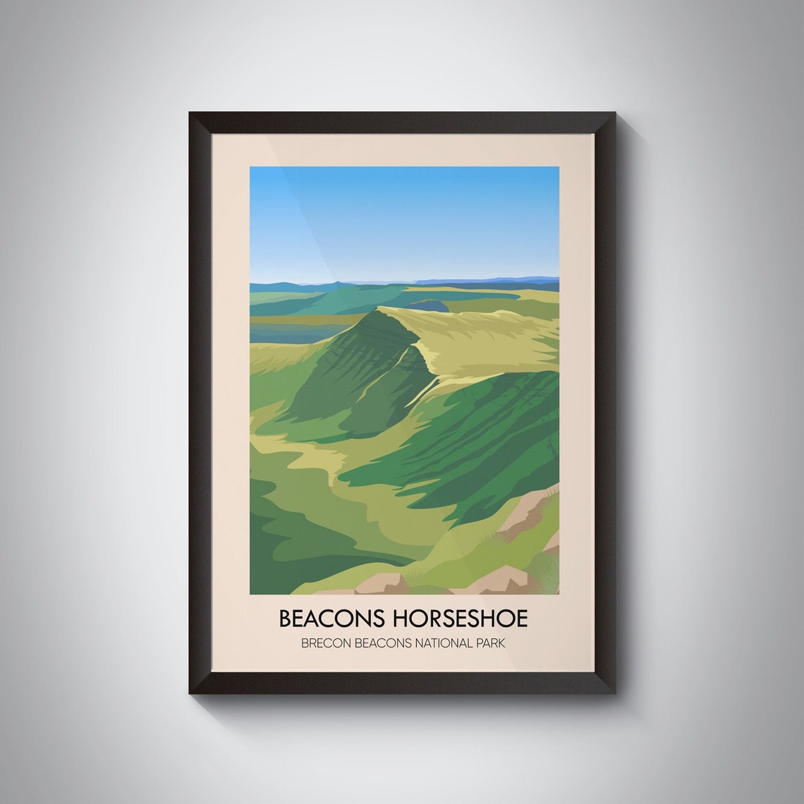 Beacons Horseshoe Brecon Beacons Ridges Welsh National Park Poster