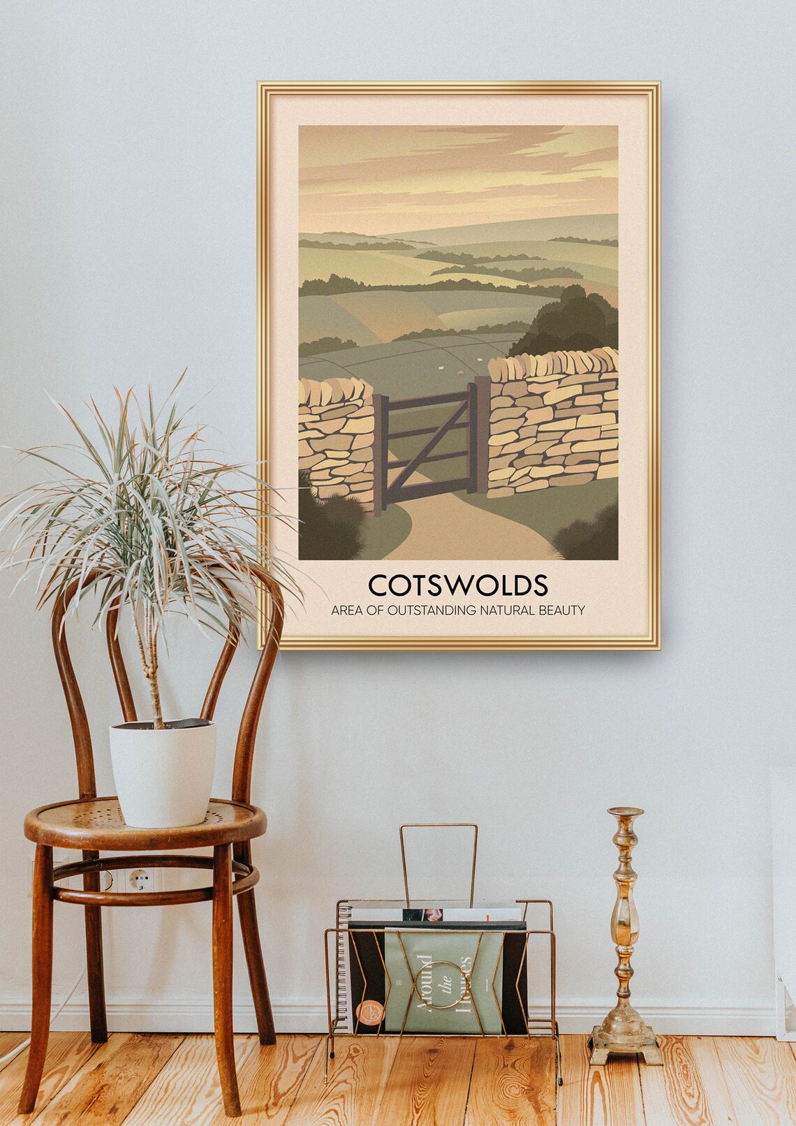 Cotswolds AONB Vintage Travel Print, Bibury - Image 2