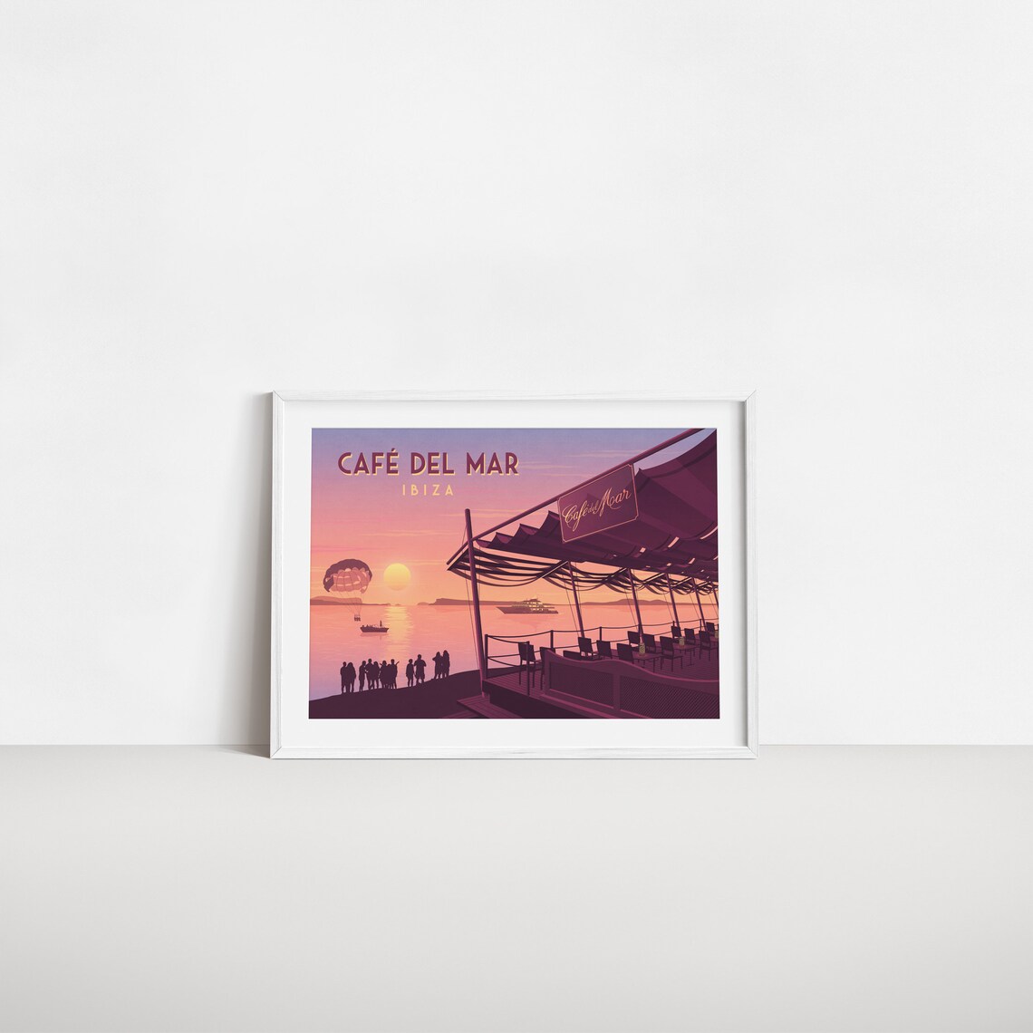 Cafe Del Mar Ibiza Spain Sunset Travel Poster - Image 2