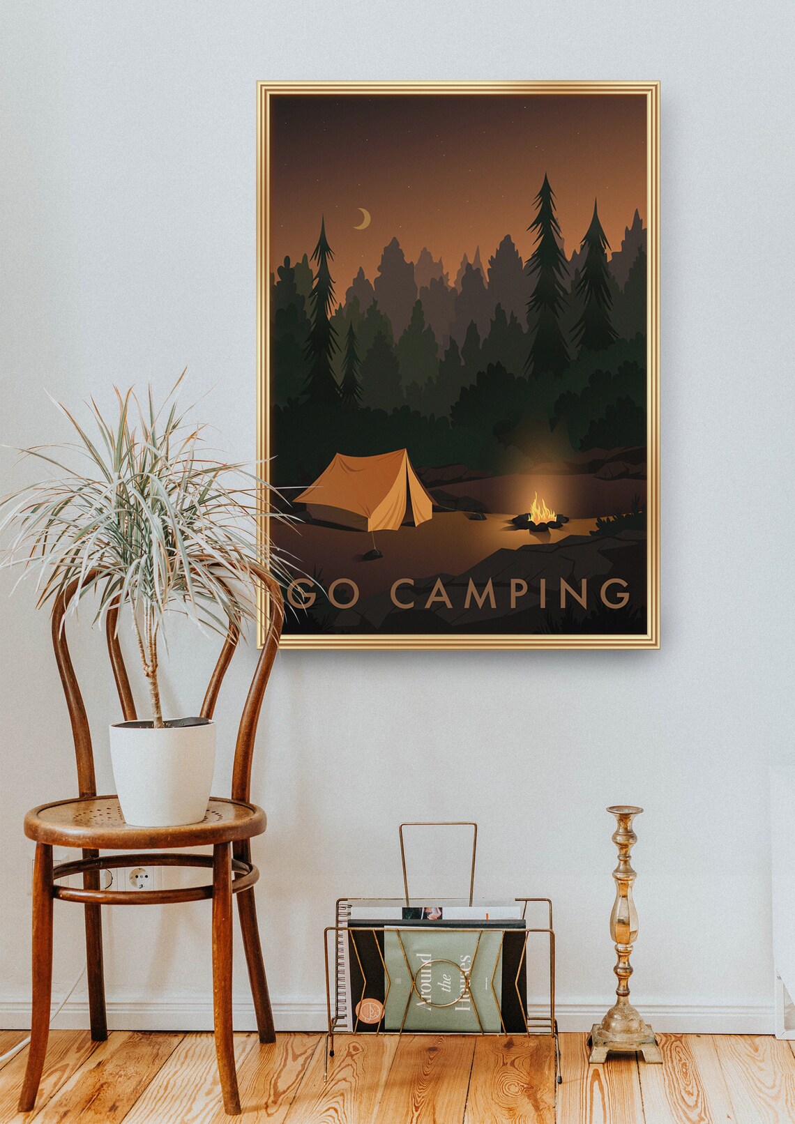 Go Camping Vintage Travel Poster, Outdoor Adventure - Image 2