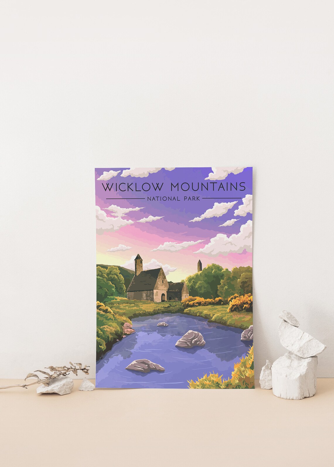 Wicklow Mountains National Park Travel Poster Print - Image 4
