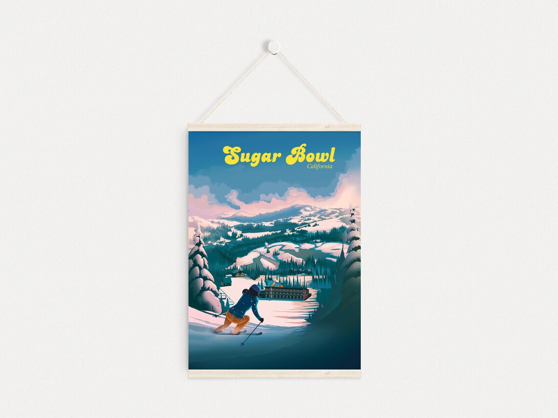 Sugar Bowl Ski Resort Vintage Travel Poster - Image 4