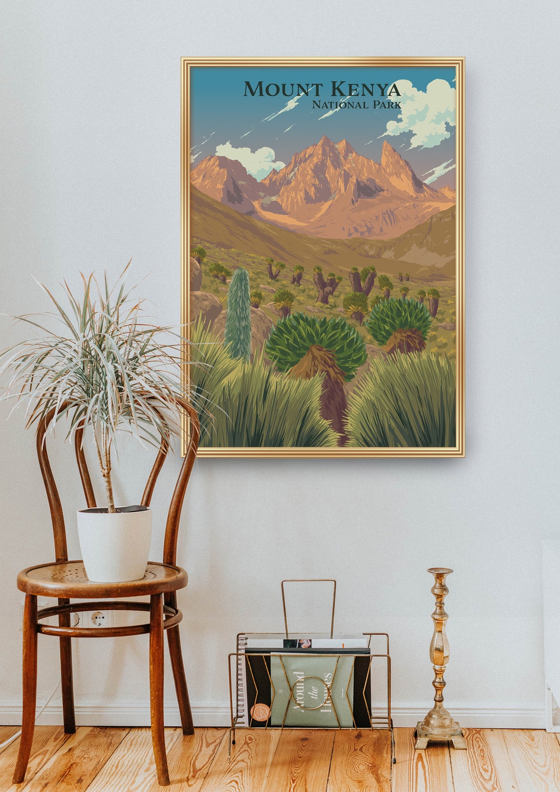 Mount Kenya National Park Summit Peaks Travel Poster for Hikers - Image 2