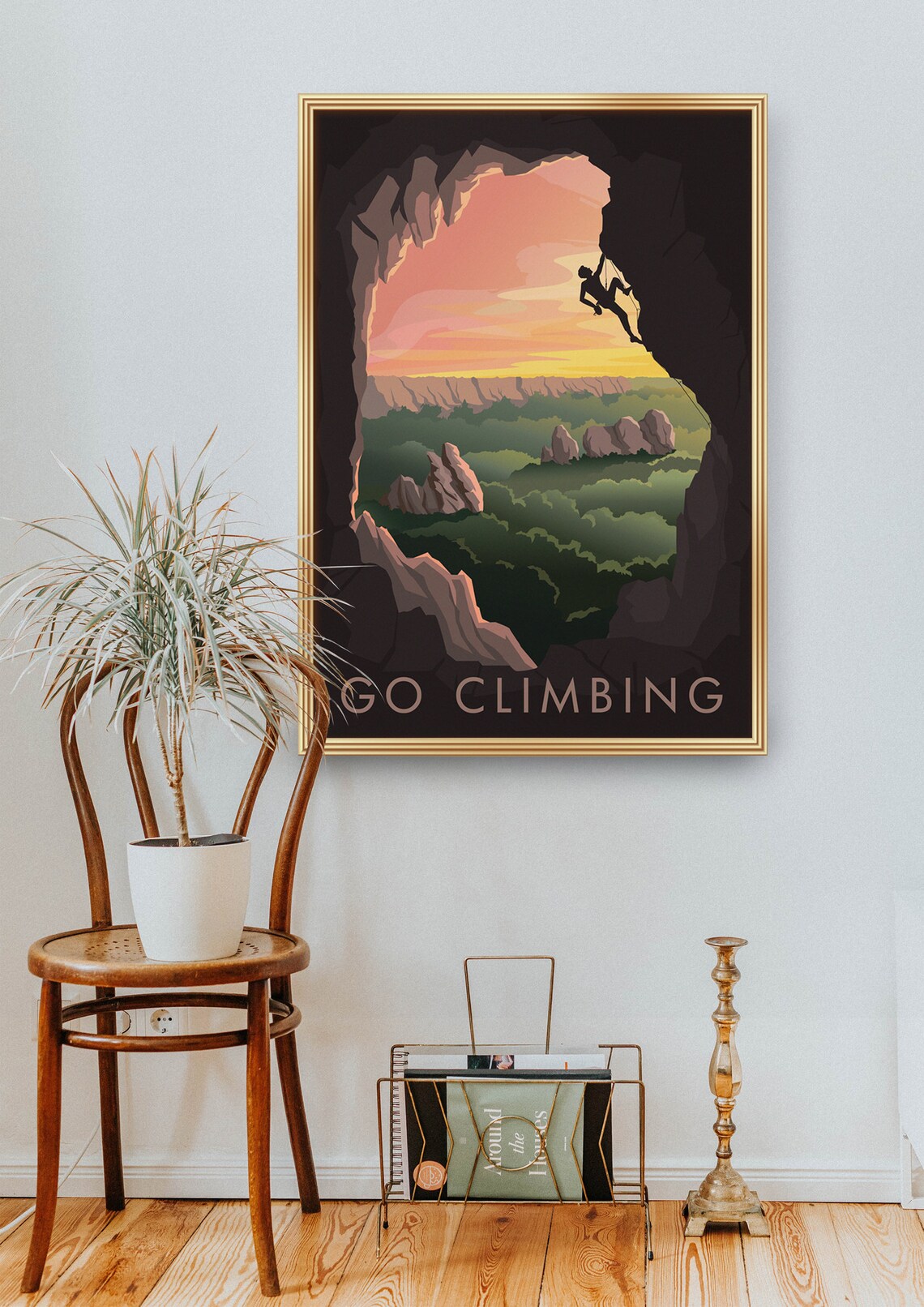 Go Climbing Vintage Travel Poster, Mountain Adventure - Image 2