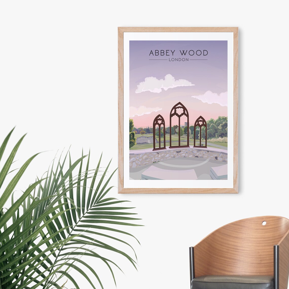 Abbey Wood Vintage Travel Poster, South East London - Image 3
