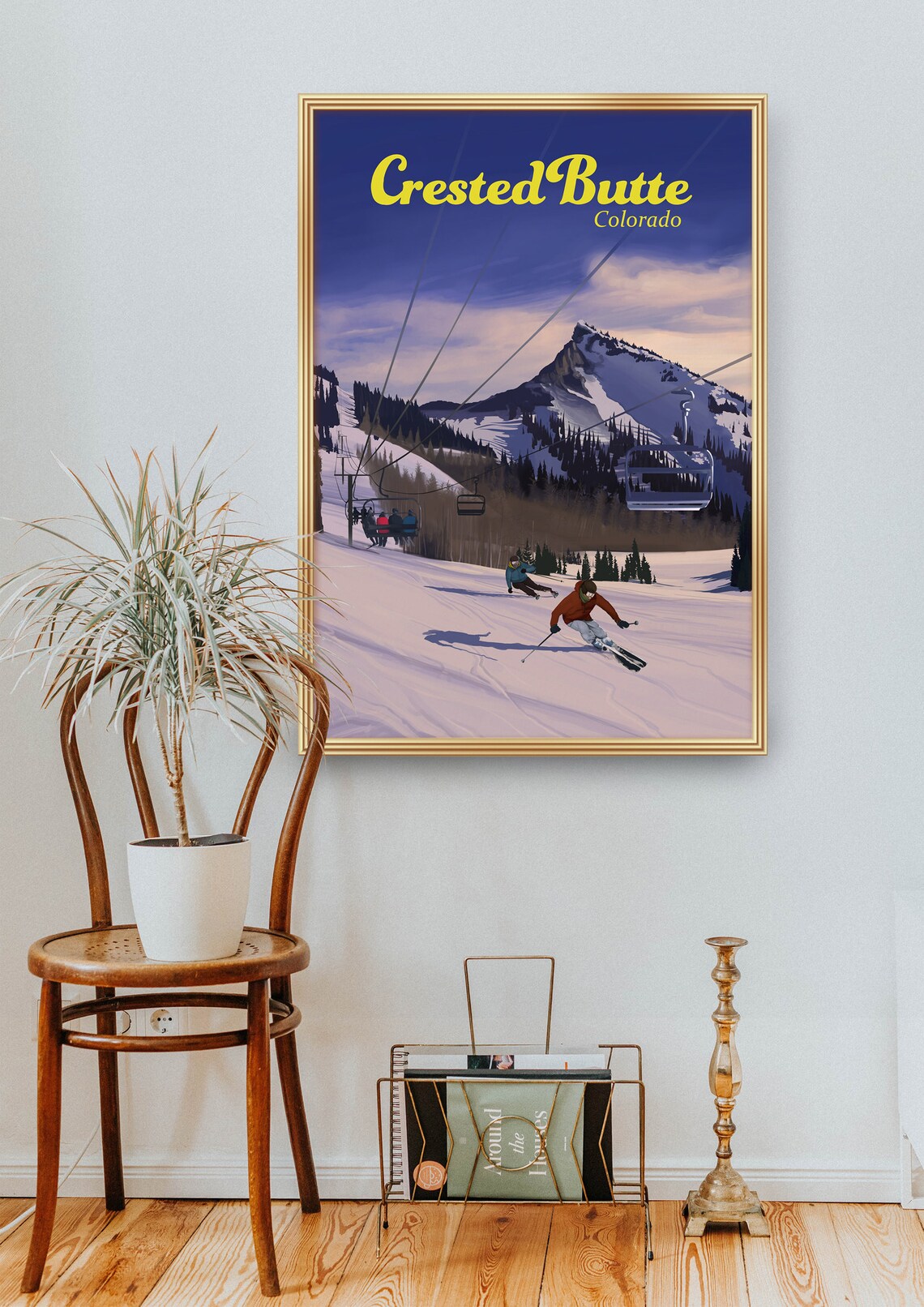 Crested Butte Vintage Travel Poster, Rocky Mountains - Image 2