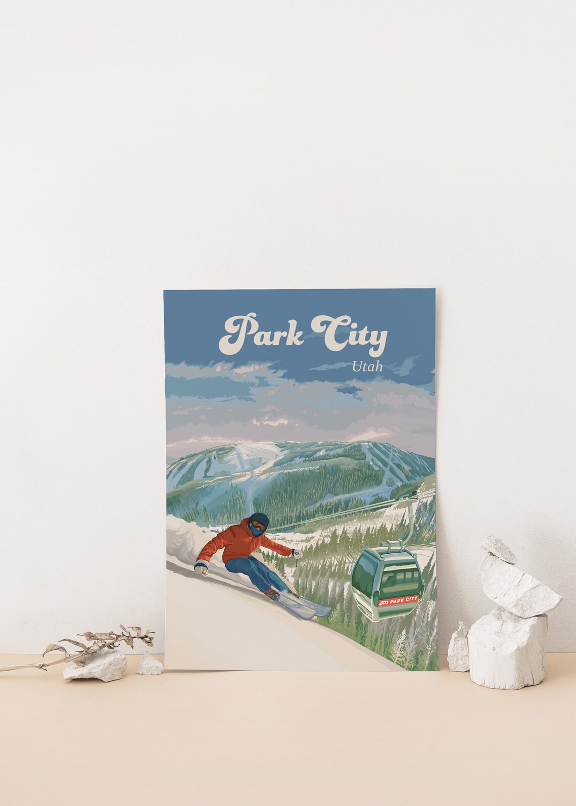 Park City Utah Vintage Travel Poster Art Print - Image 4