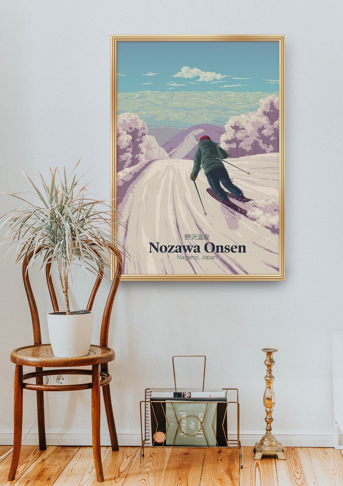 Nozawa Onsen Ski Resort, Japan Travel Poster Print - Image 2
