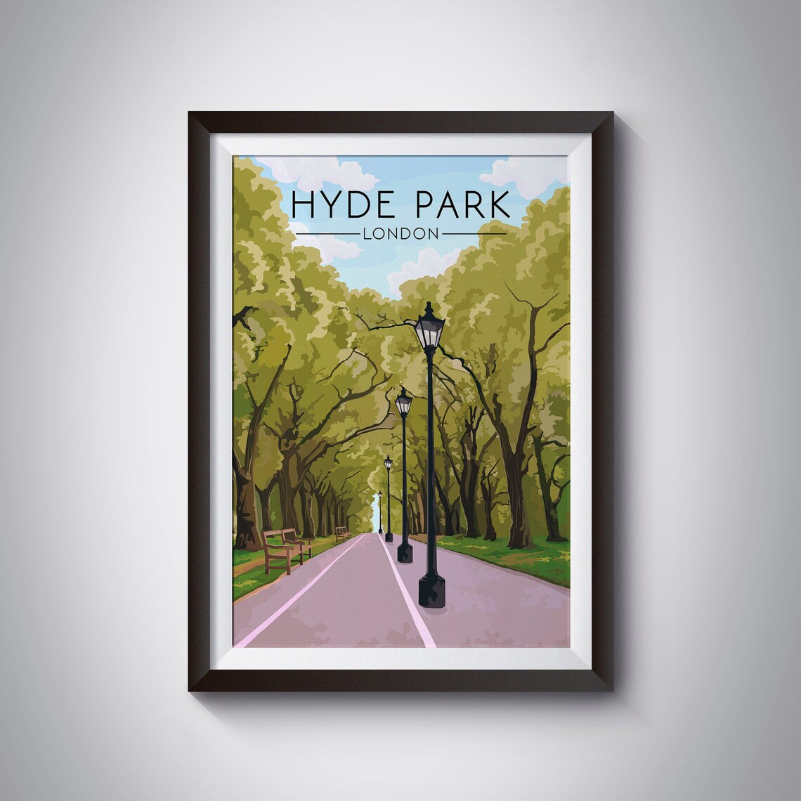 Hyde Park London Travel Poster, Royal Parks