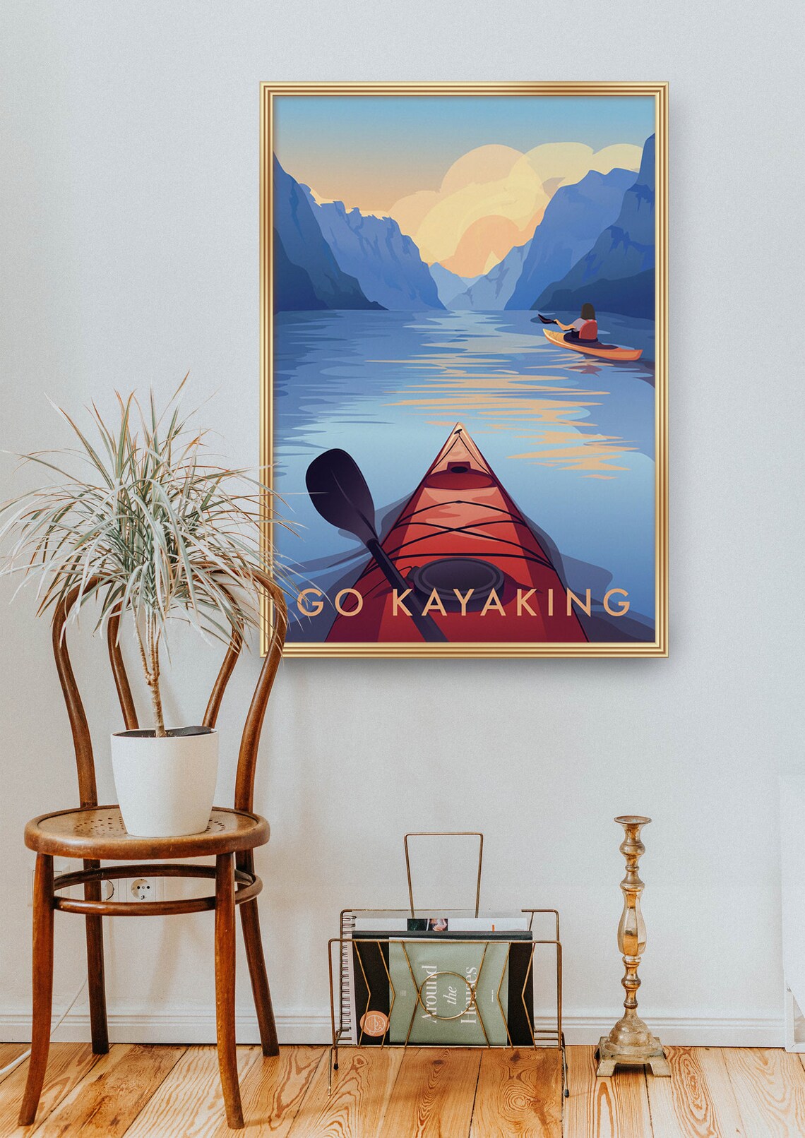 Go Kayaking Travel Poster, National Park Adventure - Image 2