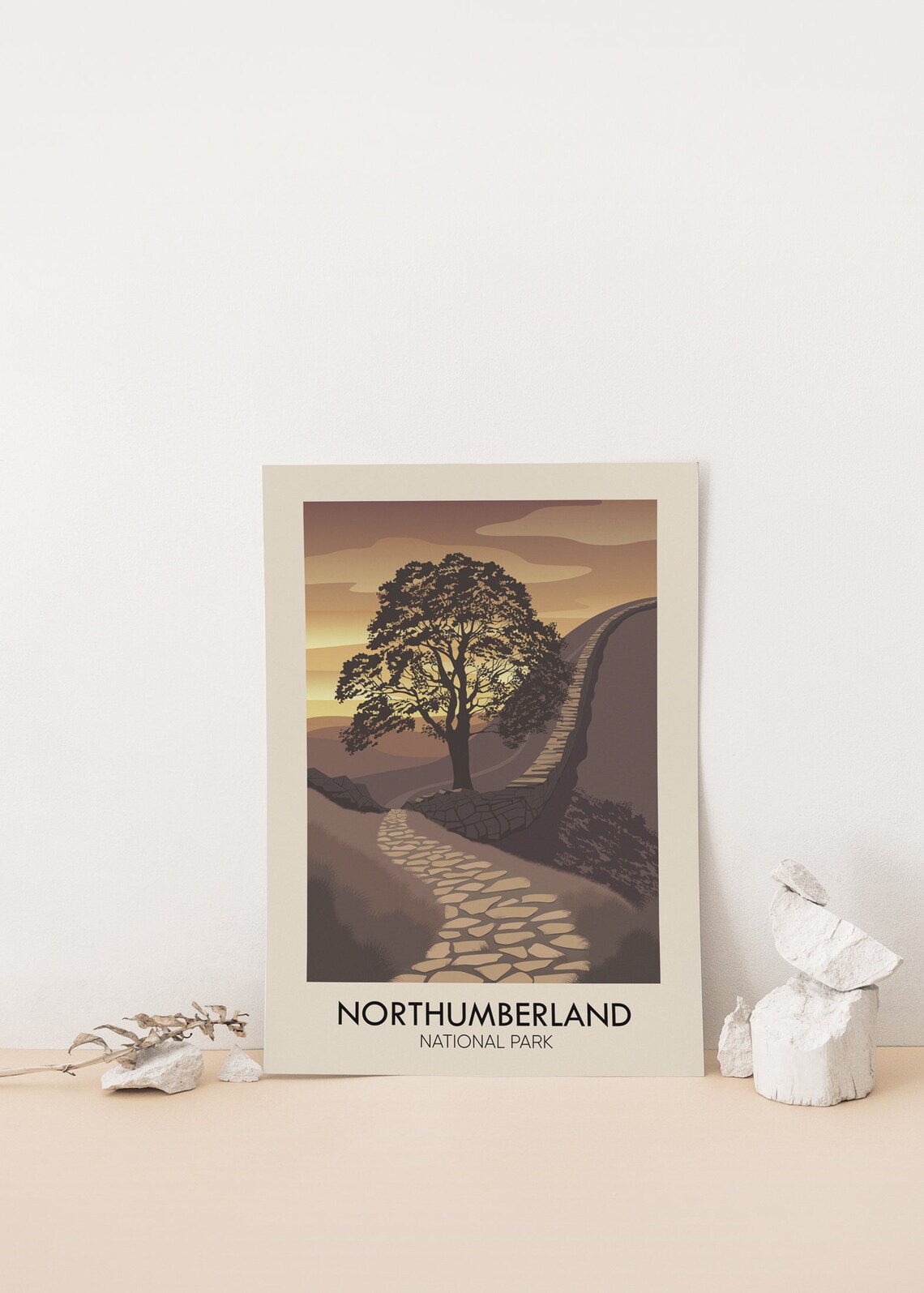 Northumberland National Park Travel Poster, Vintage - Image 4