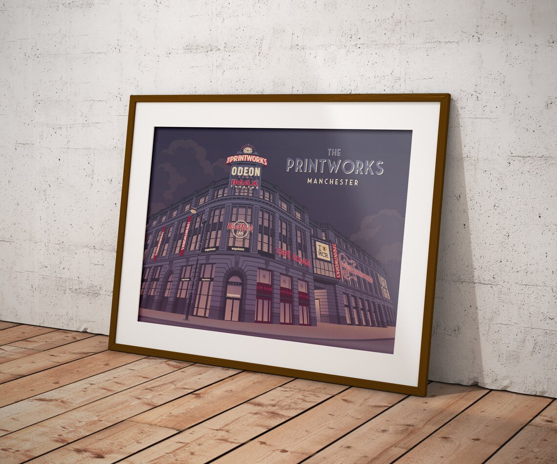 Manchester Travel Poster, Odeon Cinema and Hacienda - Image 3