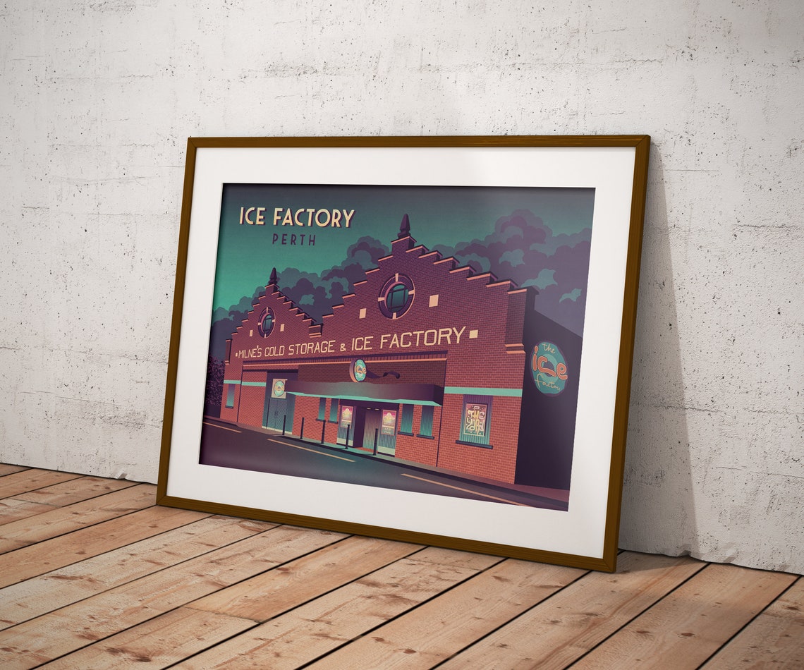 Ice Factory Perth Scotland Nightclub Brick Building Venue Poster - Image 4