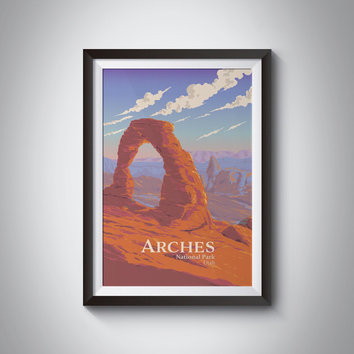 Arches National Park Vintage Travel Poster, Utah