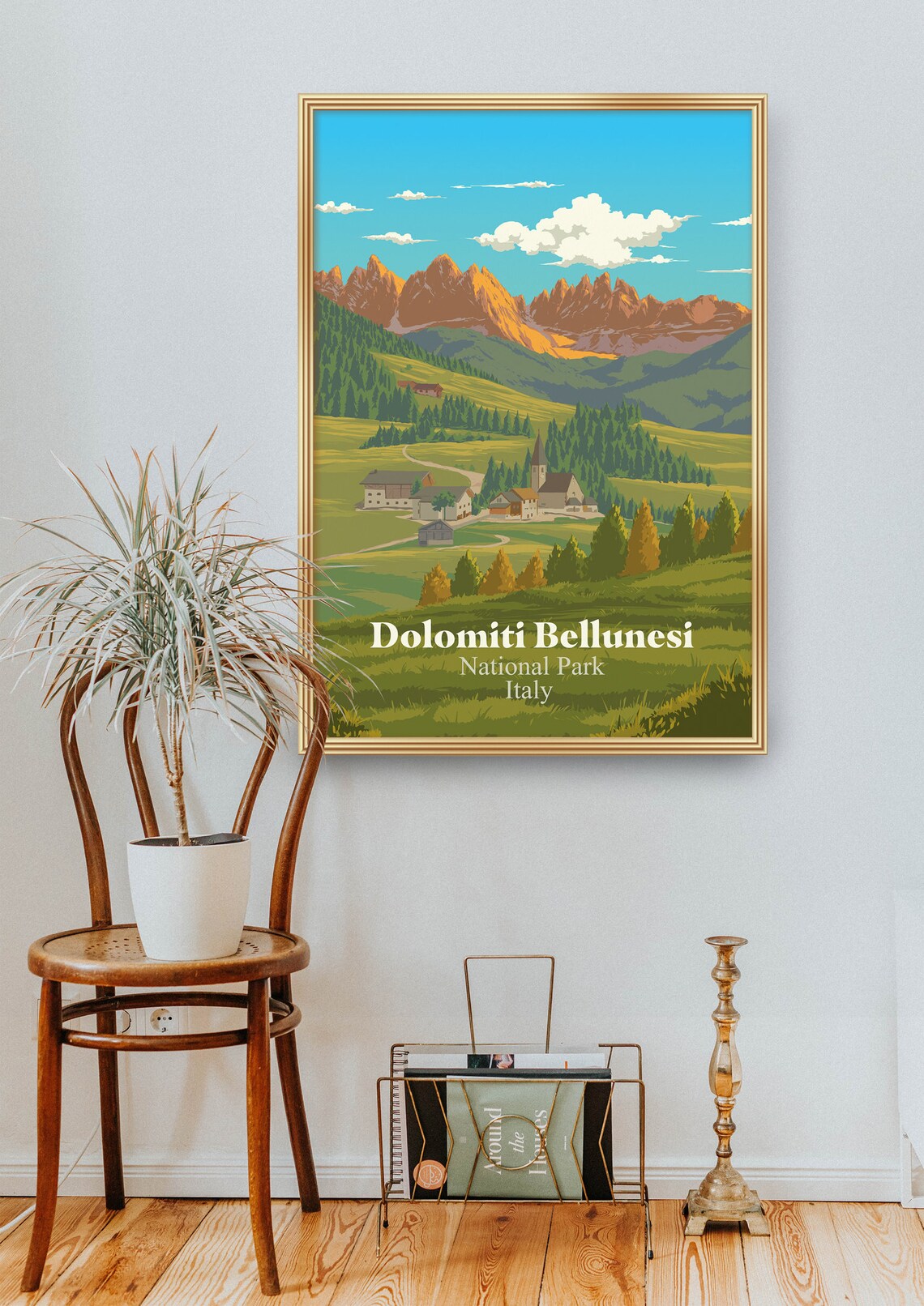 Dolomiti Bellunesi National Park Vintage Travel Poster - Image 2