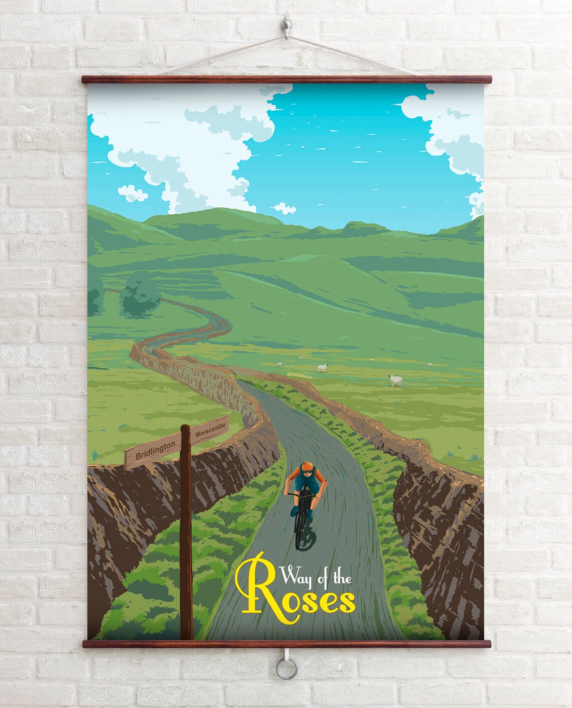 Way Of The Roses Cycling Travel Poster Print - Image 4