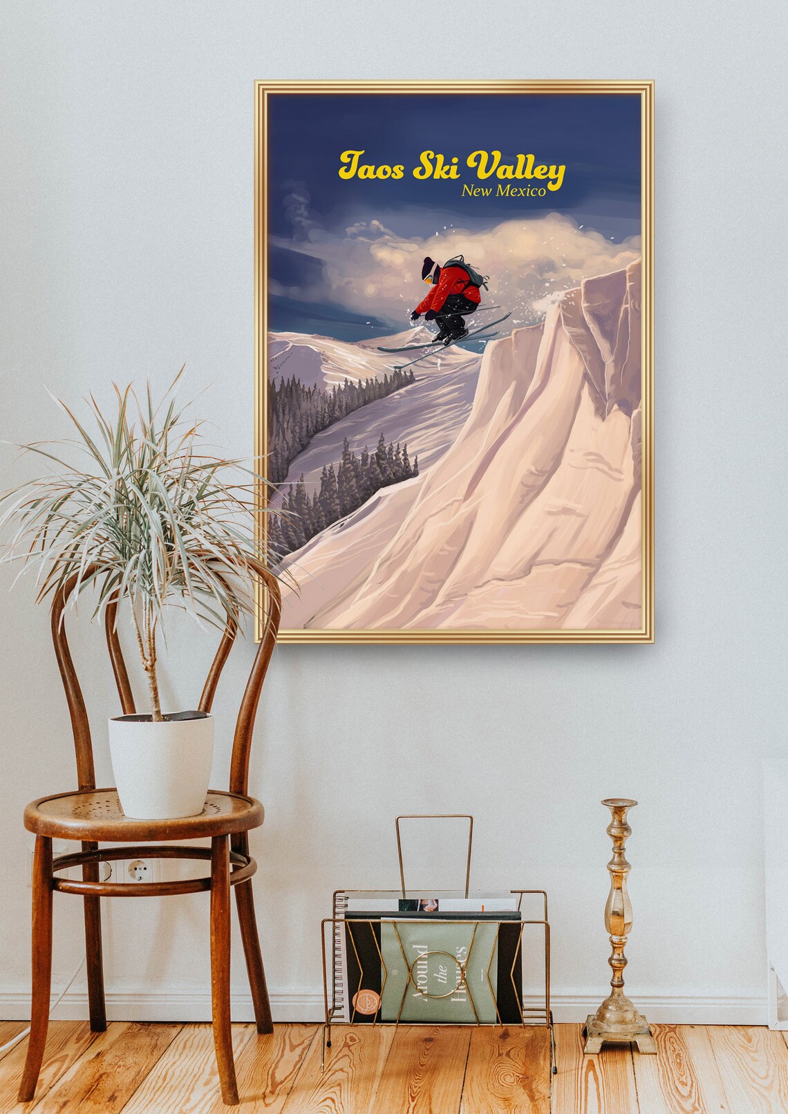 Taos Ski Valley Vintage Ski Travel Poster, New Mexico - Image 2