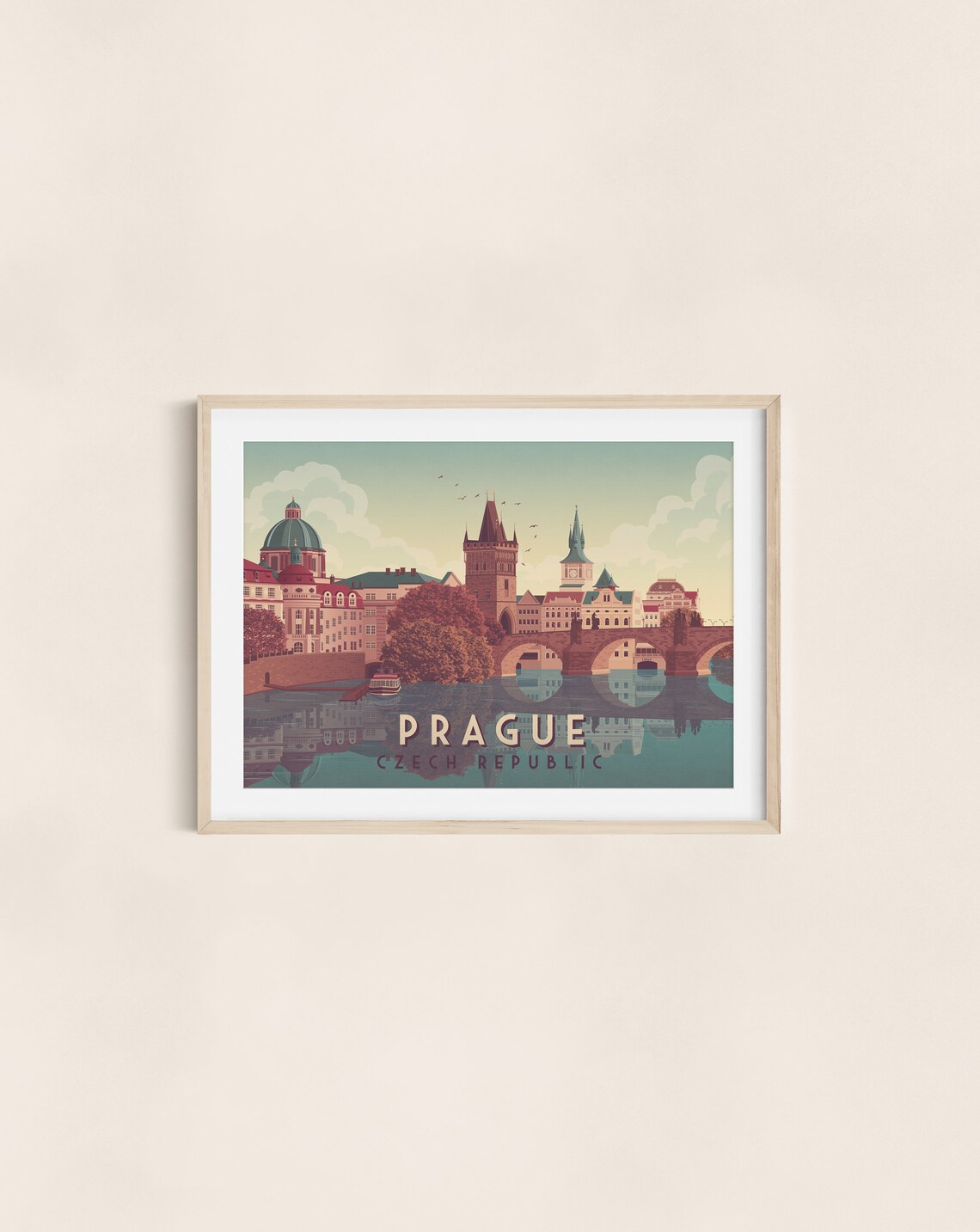 Prague Vintage Travel Poster, Czech Republic Art Print - Image 3