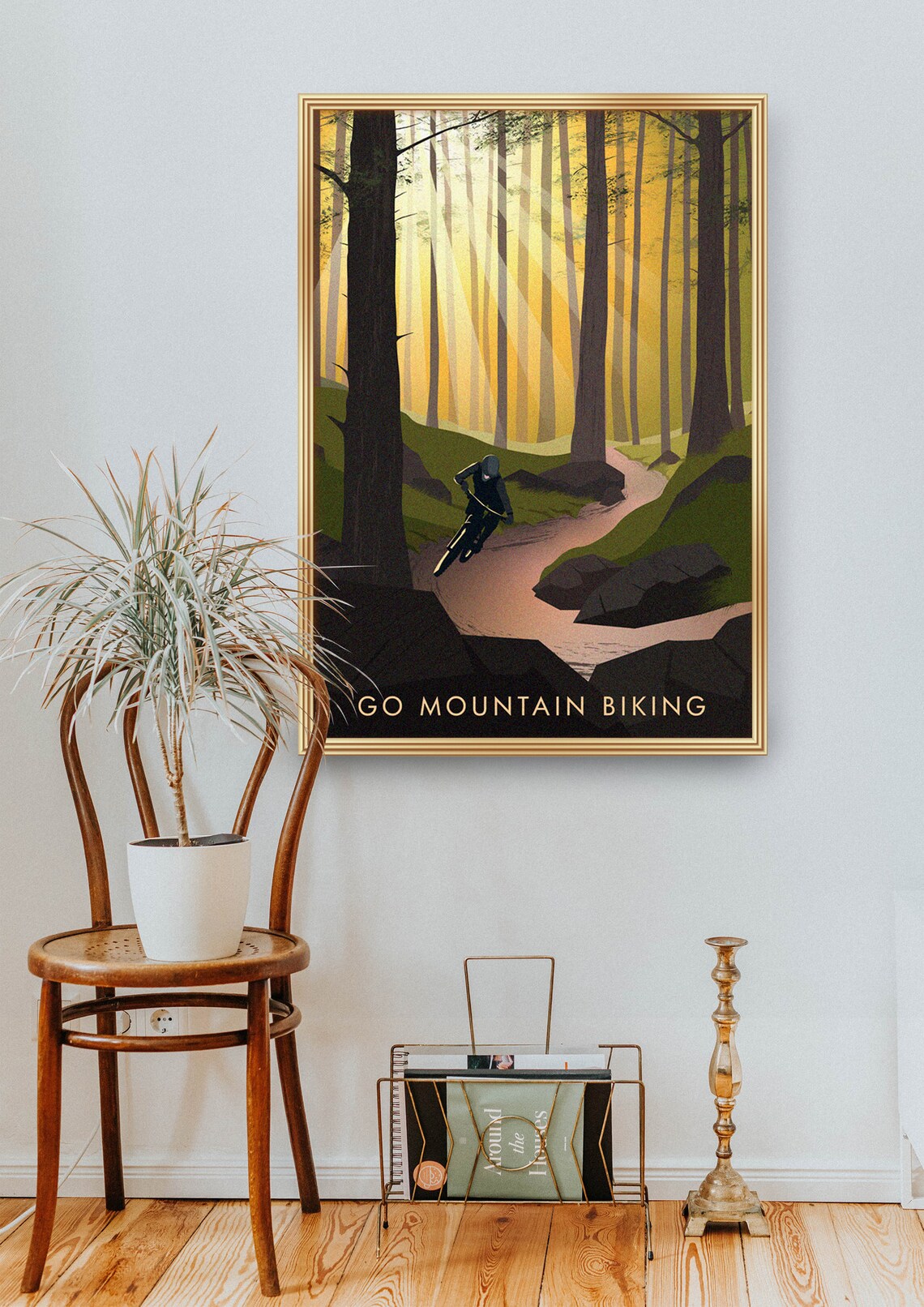 Mountain Biking Vintage Travel Poster, Cycling Wall Art - Image 2