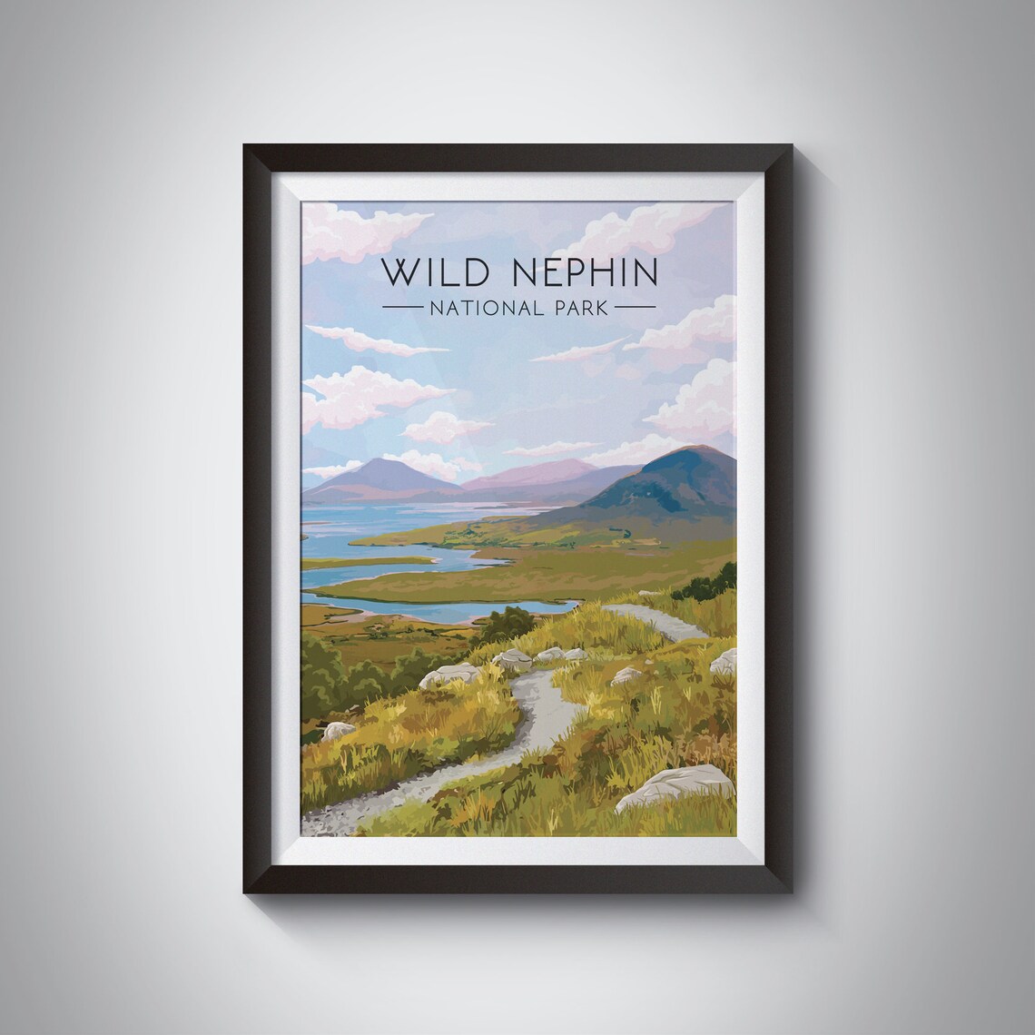 Wild Nephin National Park Vintage Travel Poster