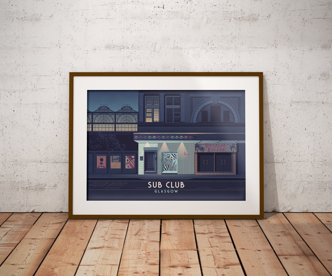 Sub Club Glasgow Scotland Nightclub Travel Poster - Image 4