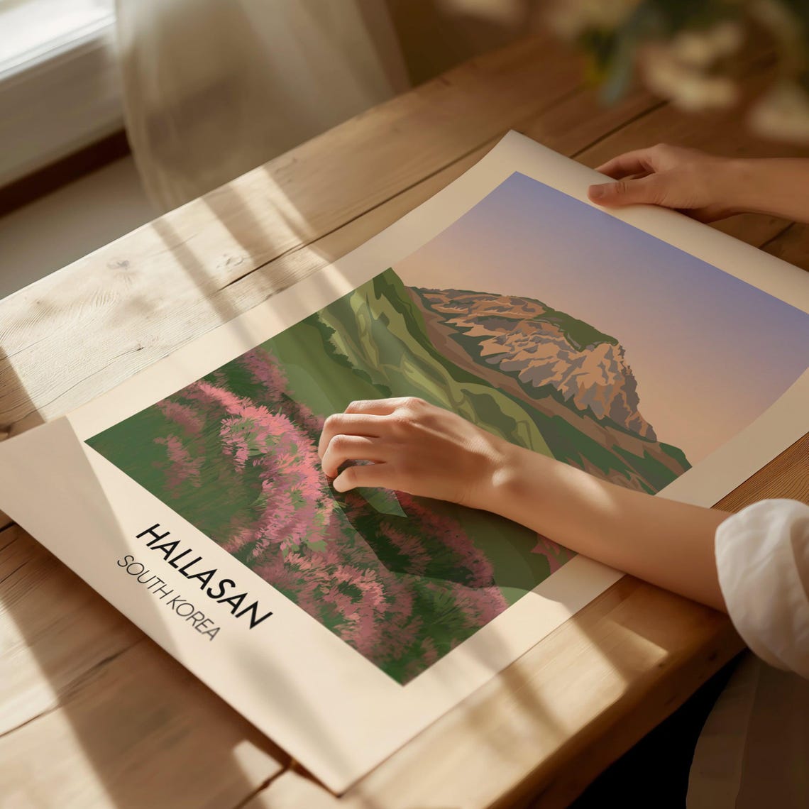 Hallasan South Korea Travel Poster Jeju Island Scenic Wall Art Nature Landscape Print Hiking Adventure Decor Korean Mountain Travel Art - Image 2