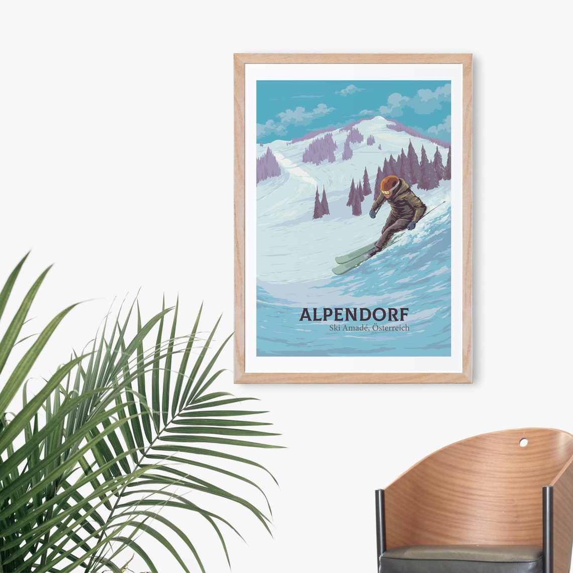 Alpendorf Ski Resort Poster Austria Travel Print Sankt Johann Im Pongau Ski Amad Snowboarding Retro Ski Art Salzburger Land Sportwelt - Image 3
