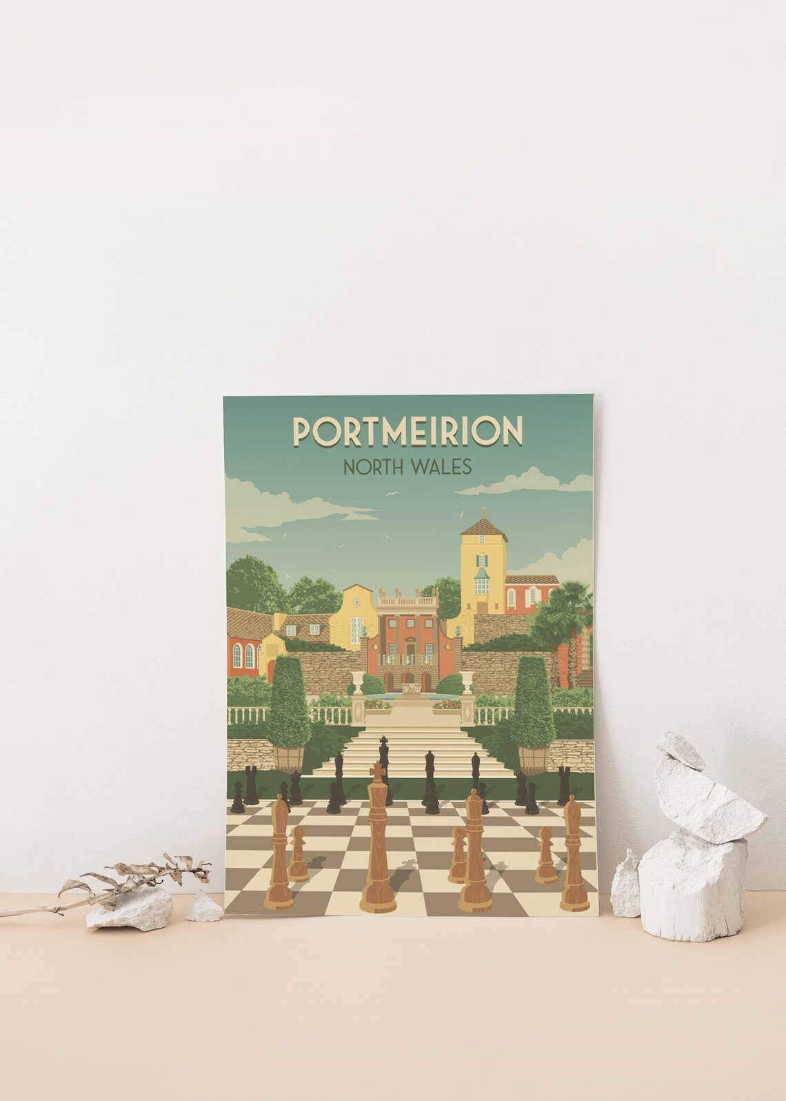Portmeirion Travel Poster, North Wales Village - Image 4
