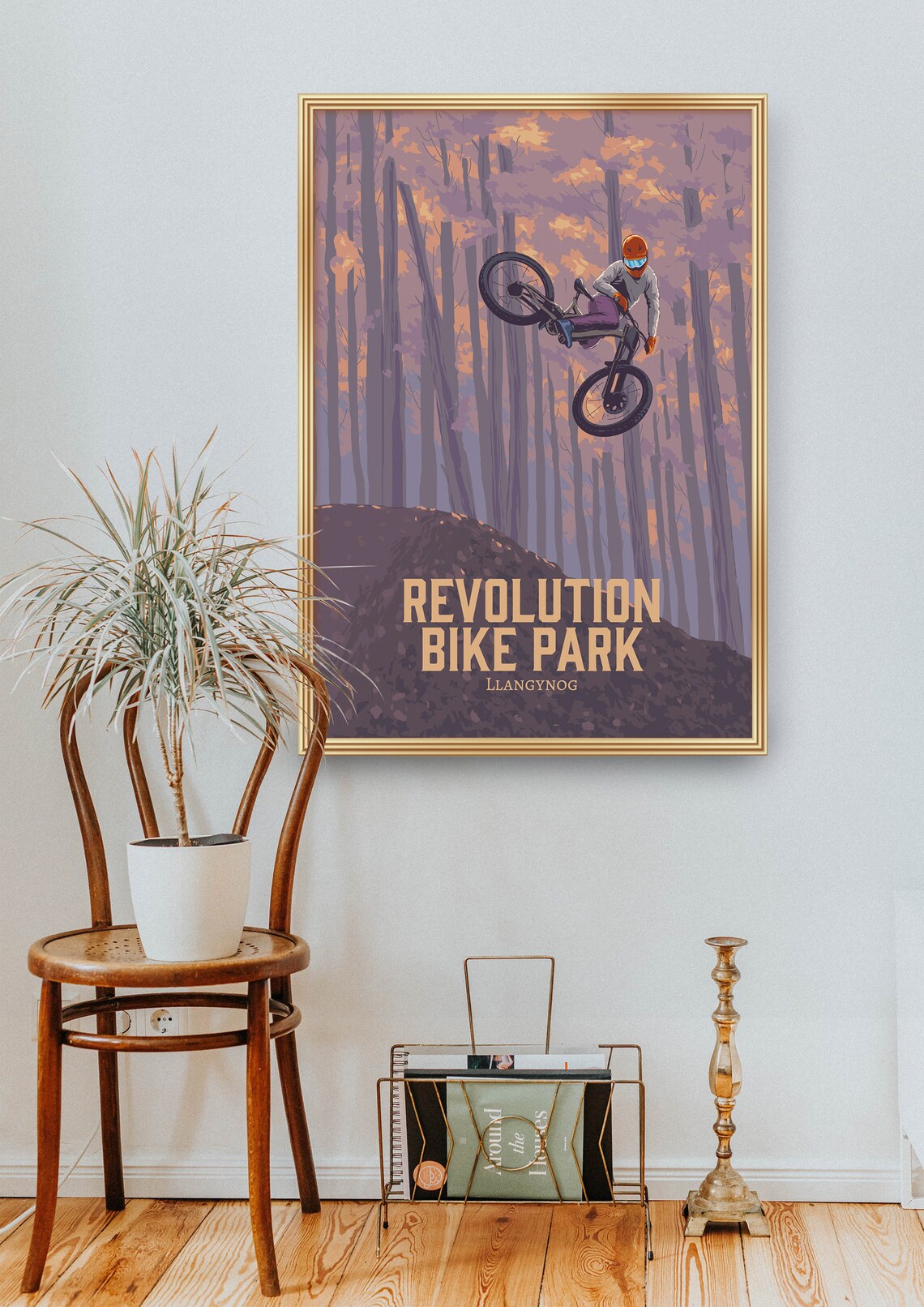 Revolution Bike Park Llangynog Wales MTB Jump Forest Air Poster - Image 2