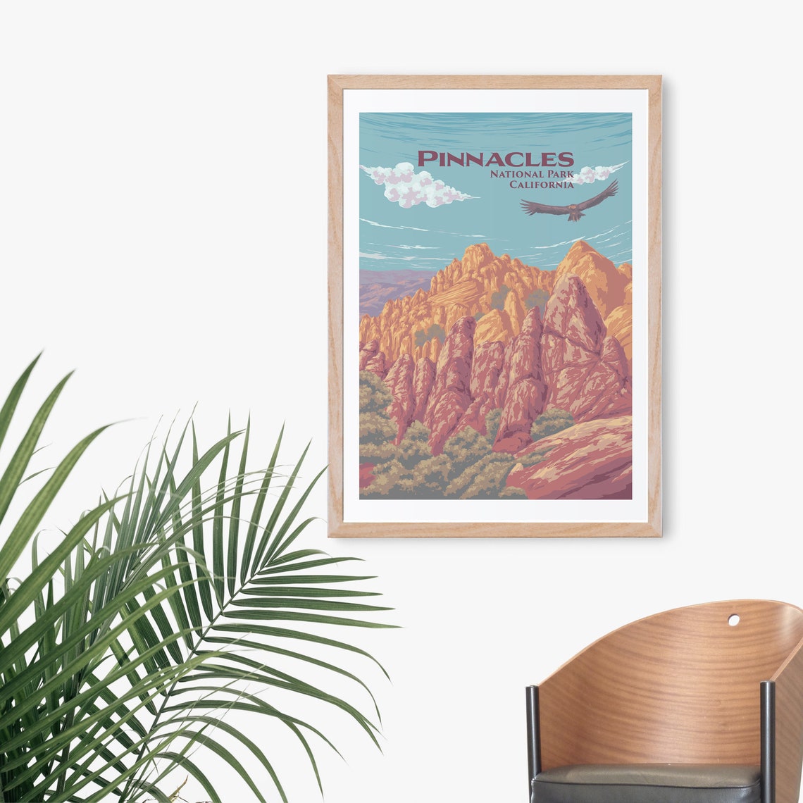 Pinnacles National Park California Condor Rock Spires Travel Poster - Image 3