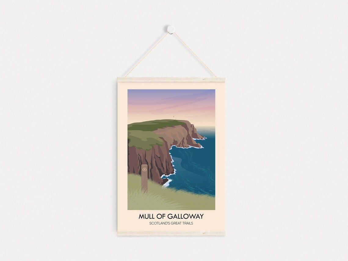 Mull Of Galloway Vintage Travel Poster, Dumfries & Galloway - Image 4